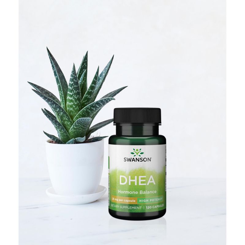 Swanson Dietary Supplements High Potency DHEA 25 mg Capsule 120ct, 3 of 4