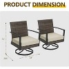 Heynemo Patio Swivel Dining Chairs with 360-Degree Rotating, All Weather Rattan Chairs with Cushions & Metal Frame for Porch, Bistro, Balcony - 4 of 4