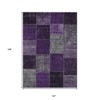 Eggplant Purple And Lilac Patchwork Washable Indoor Outdoor Area Rug - 3 of 4