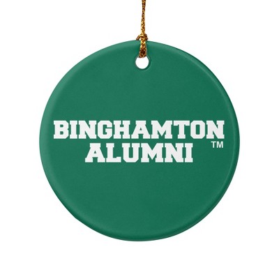 Binghamton University Bearcats Alumn Porcelain Holiday Christmas Tree Ornament