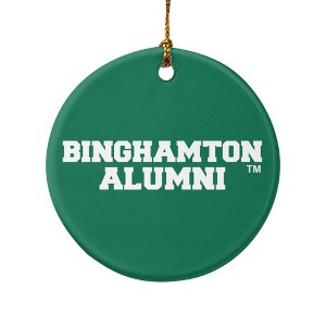 Binghamton University Bearcats Alumn Porcelain Holiday Christmas Tree Ornament - 1 of 4