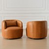 KINWELL 100% Top Grain Genuine Leather Swivel Armchair, Set of 2 Brand: KINWELL - 4 of 4