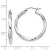 Black Bow Jewelry 3mm, Sterling Silver, Twisted Round Hoop Earrings, 30mm Dia.(1 1/8 In) - 4 of 4
