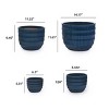 4 Pieces Ceramic Flowerpot,Modern Planter for Patio for Garden or Windowsills-The Pop Home - 3 of 4