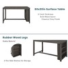 NicBex 5-Piece Counter Height Dining Set for 4 -Rustic Dining Table with 3-Tier Shelf & 4 Upholstered Chairs, Wooden Bar Table Set, Kitchen Table Set - 4 of 4