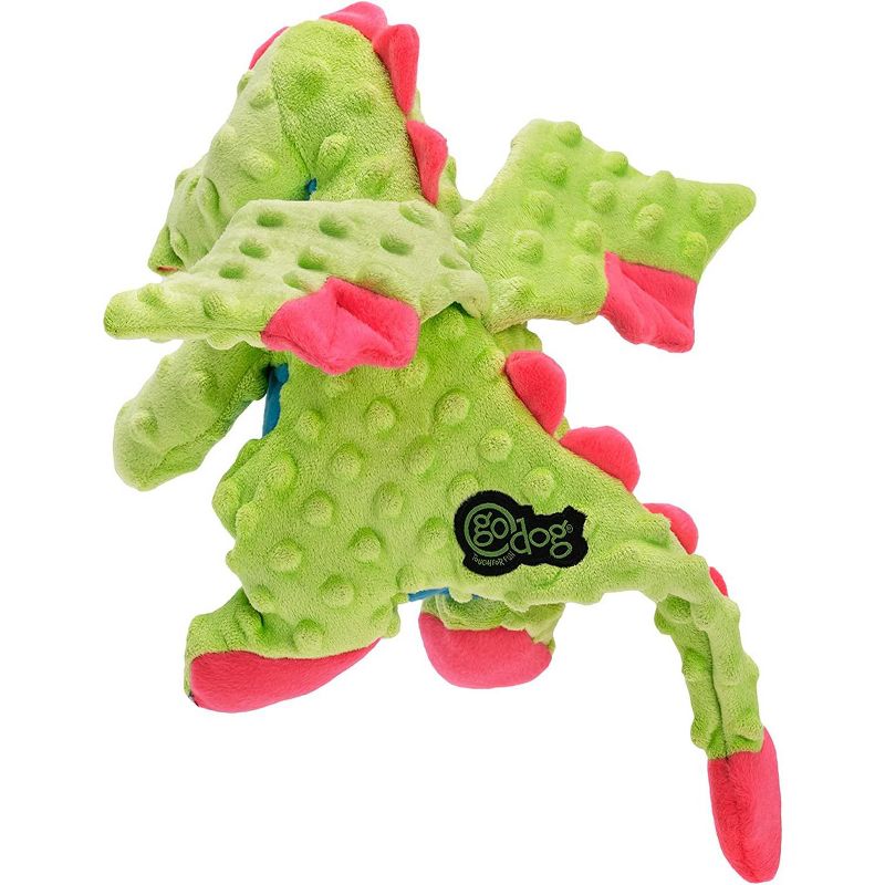 goDog Dragons Squeaker Plush Pet Toy for Dogs & Puppies, Soft & Durable, Tough & Chew Resistant, Reinforced Seams, 4 of 6