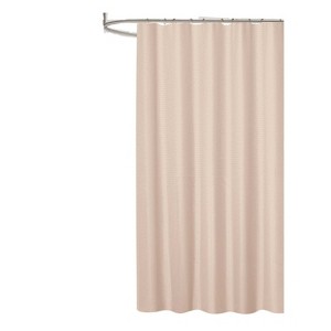RT Designer Collection Bliss Waffle Shower Curtain 70" x 72" Blush - 1 of 4