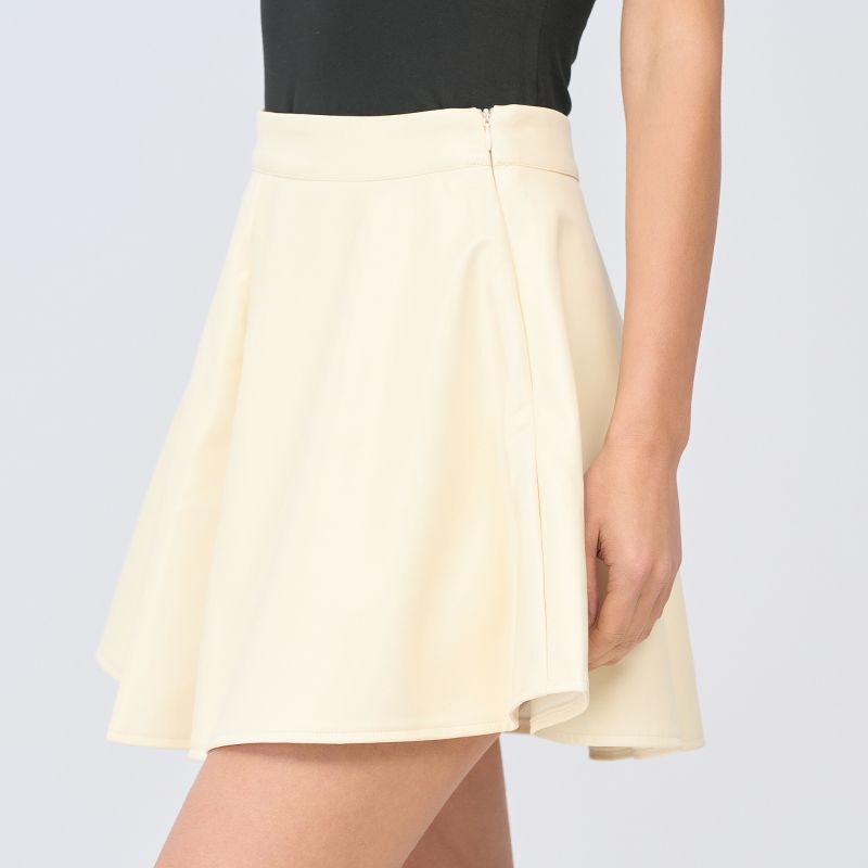 Women's Faux Leather A-Line Mini Skirt - Cupshe, 3 of 11