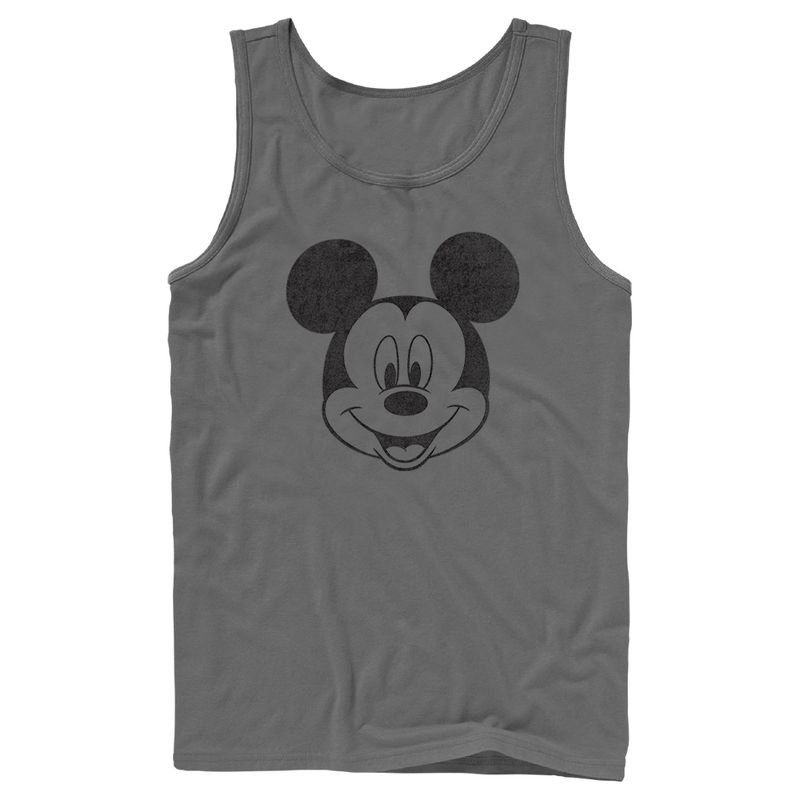 Men's Mickey & Friends Smiling Mickey Mouse Distressed Tank Top, 1 of 5