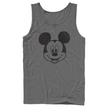 Men's Mickey & Friends Smiling Mickey Mouse Distressed Tank Top