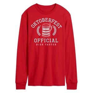 Men's - Instant Message - Oktoberfest Official Bier Taster Long Sleeve Graphic T-Shirt - 1 of 4