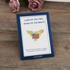Anna-Kaci Golden Tone Bald Eagle Flag Brooch Pin with Gift Message Card & Envelope Jewelry Gifts - 3 of 4