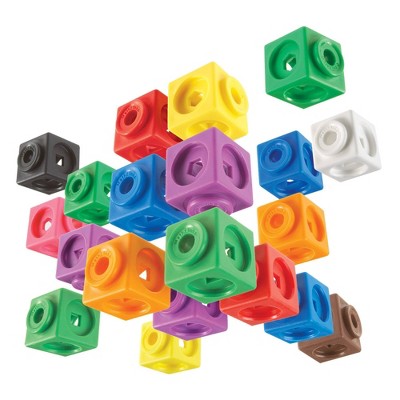 200x Learning Resources Interlocking Mathlink Cubes Snap Blocks 4 Colors New 