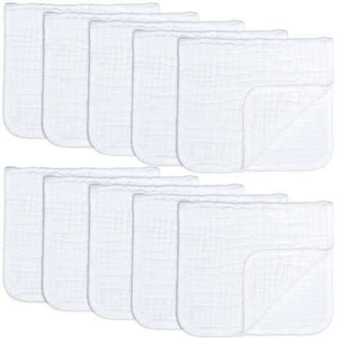 Muslin Burp Cloths 10 Pack Large 100% Cotton Hand Washcloths (Neptune, Pack  of 10), Pack Of 10 - Fry's Food Stores