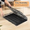Gulches Folding Metal Wire Dog Crate, 24-Inch Collapsible Double Door Dog Crate with Removable Leak-Proof Pan, Portable Dogs Crate with Divider, Black - 4 of 4
