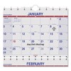 Move-A-Page Three-Month Wall Calendar, 12 x 27, White/Red/Blue Sheets, 15-Month: Dec 2024 to Feb 2026 - 3 of 4