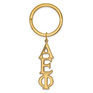 Black Bow Jewelry 14k Yellow Gold Plated Sterling Silver Alpha Epsilon Phi Greek Life Key Chain - 1 of 3