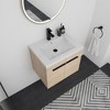 Floating Bathroom Vanity With Ceramics Countertop Sink, Wall Mounted 2 Doors Bathroom Storage Cabinet Set - 3 of 4