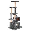 Two by Two Athens - Black Scratching Post Cat Furniture - 66 in. Tall - 2 of 4