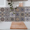 Unique Bargains PVC Tile Stickers 3.94"x3.94" Blue Gray 24 Pcs - 4 of 4