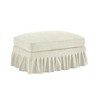 PAGED 35.4" Chenille Fabric Ottoman, Modern Modular Footstool with Detachable Skirt, Entryway Shoe Bench for Living Room, Bedroom - 4 of 4