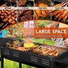 SEVOBAL Grill Cookware Portable Grill, 2-in-1 Pan and Grill Design, Adjustable Height, Foldable for Camping, Backyard BBQs, Black, 26.18"*7.28"*12" - 3 of 4