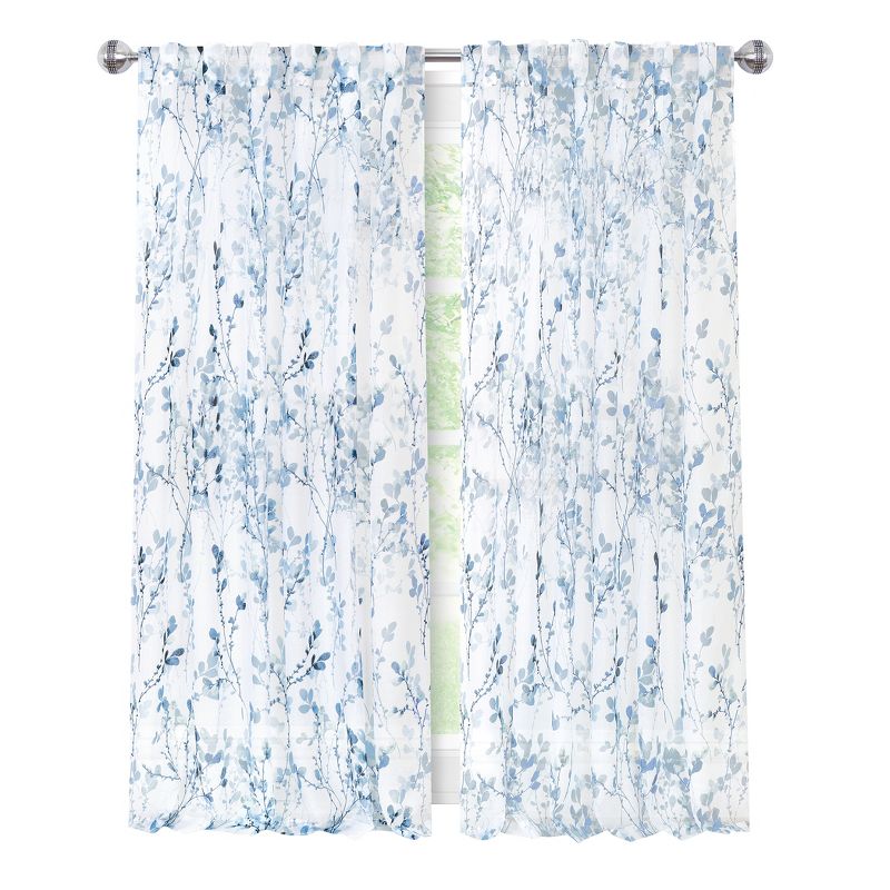 Collections Etc Decorative Misty Semi-Sheer Window Curtain Panel, 1 of 4