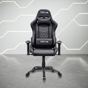 Sport TS-5100 Ergonomic High Back Racer Style PC Gaming Chair, Black - 1 of 4