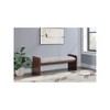 Meridian Furniture,Sonia Velour Fur Fabric Bench - 2 of 4