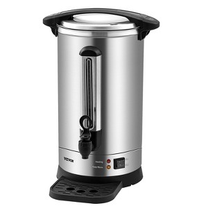 VEVOR Commercial Coffee Urn, 65 Cups Stainless Steel Large Coffee Dispenser, 1500W 110V Electric Coffee Maker Urn For Quick Brewing, Hot Water Urn - 1 of 4