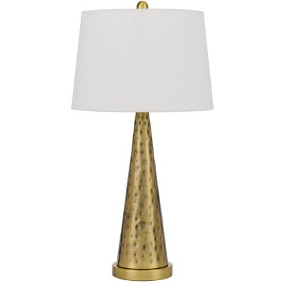 Cal Lighting Cusago metal table lamp with taper hardback drum shade