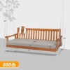 Karl Home 6.3 FT Solid Wood Porch Swing with Cushion - 2 of 4