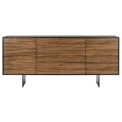 Jonna Wood Cabinet Brown/Black - Safavieh