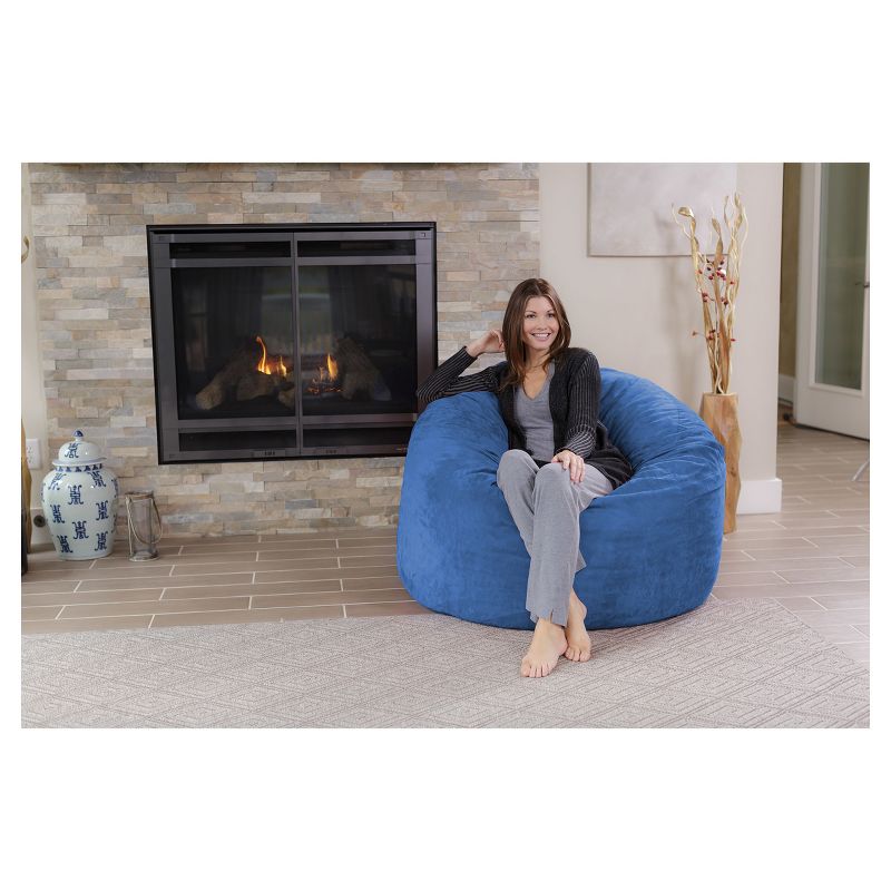 4' Bean Bag Chair with Memory Foam Filling and Washable Cover - Relax Sacks, 4 of 7