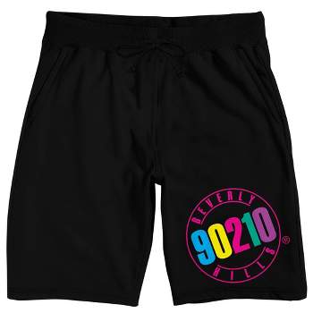 Beverly Hills, 90210 Title Logo Men's Black Lounge Shorts