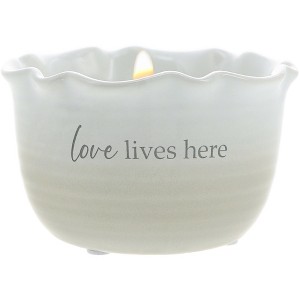 Pavilion Gift Company - Love Lives Here - 11 oz - 100% Soy Wax Reveal Candle Scent: Tranquility - Flame Candles - 1 of 4