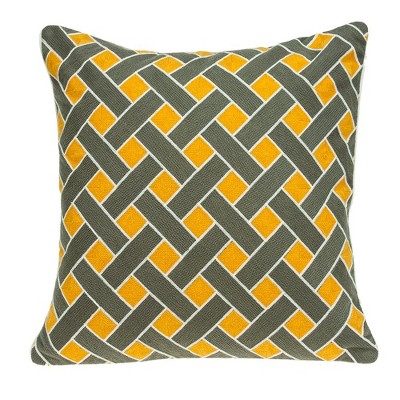 Parkland Collection,Kain Gray And Orange Throw Pillow