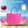 FATMOON Large Rubber Beach Bag for Men & Women, Large Capacity Travel Tote Bag for the Beach Boat Pool - 4 of 4