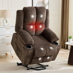 GustoWave Power Lift Recliner Chair for Elderly, Oversized Electric Recliner with Massage, Heat, Lay Flat, Stand Assist, 2 Cup Holders - 1 of 4