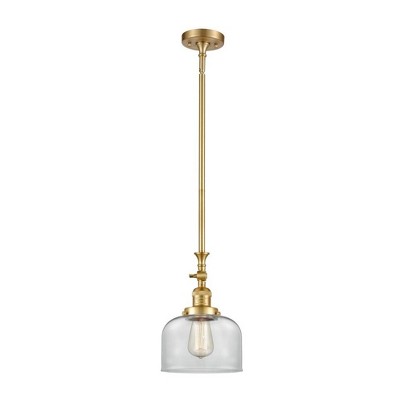 Bell - 1 Light Stem Hung Tiltable Mini Pendant In Industrial Style-14 Inches Tall and 8 Inches Wide