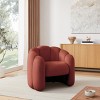 Art Leon Comfortable Upholstered Pumpkin Chair with Back Cushion - 2 of 4