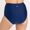Calypsa Women's Plus Size Full Coverage High Waisted Bikini Bottom With Front Tie - 2 of 3