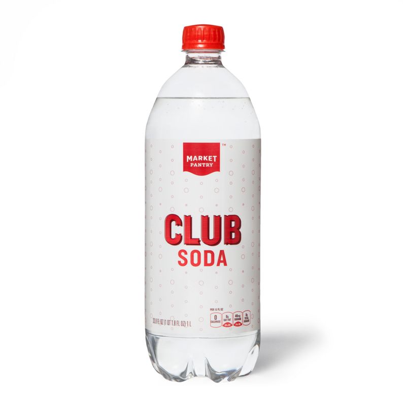 Club Soda - 33.8 fl oz Bottle - Market Pantry&#8482;, 1 of 2