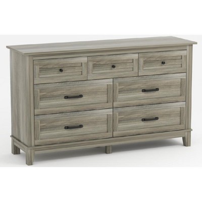 Acekool 7 Drawer Dresser, 54" Wide Modern Storage Chest, Wooden Closet Organizer Cabinet for Bedroom, Living Room, Entryway