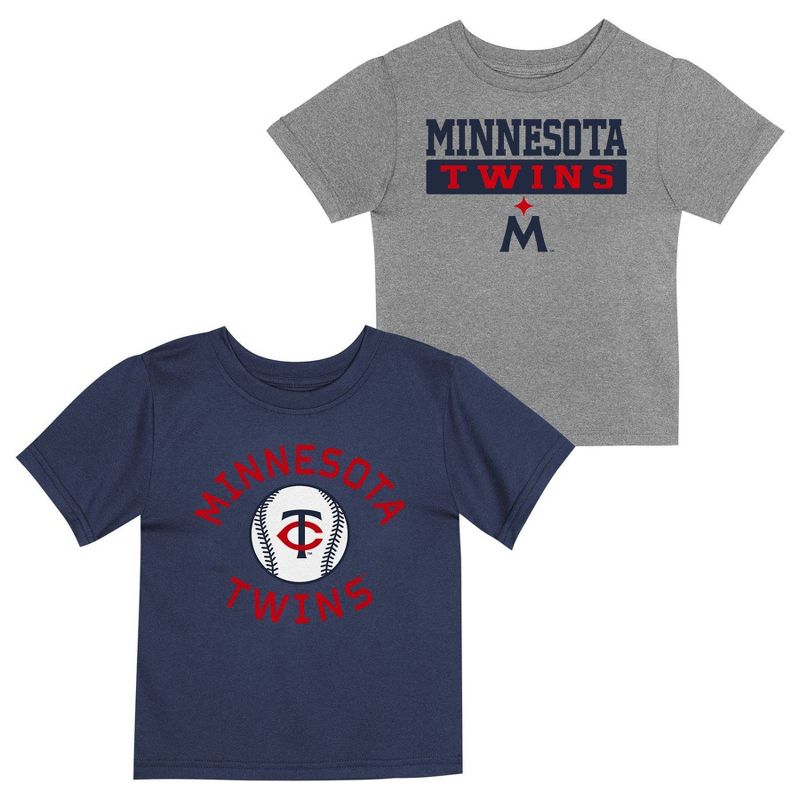 MLB Minnesota Twins Toddler Boys&#39; 2pk T-Shirt, 1 of 4
