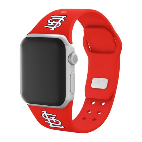 Mlb Saint Louis Cardinals Apple Watch Compatible Silicone Band 38/40/41mm -  Red : Target