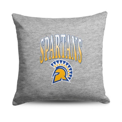 NCAA 16" Heather Gray Crisp Sweatshirt Pillow San Jose State Spartans