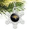Towson University Tigers Logo Metal Snowflake Christmas Tree Holiday Ornament - 2 of 3