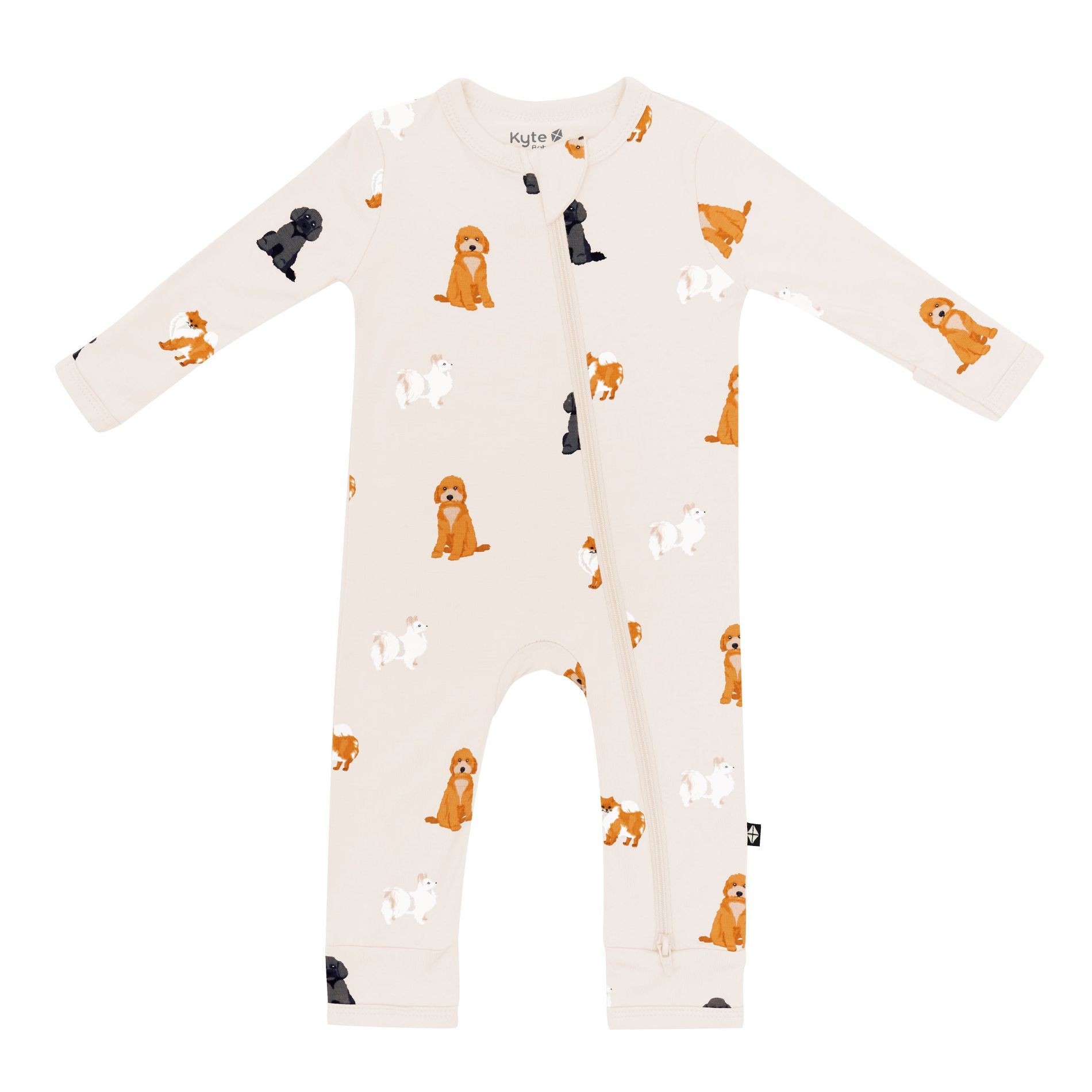 Kyte Baby Zippered Romper in Fluffy Dog