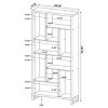 Industrial Bookshelf with Metal Frame and 10 Open Shelves for Living Room or Home Office-3irtyhousy - 4 of 4